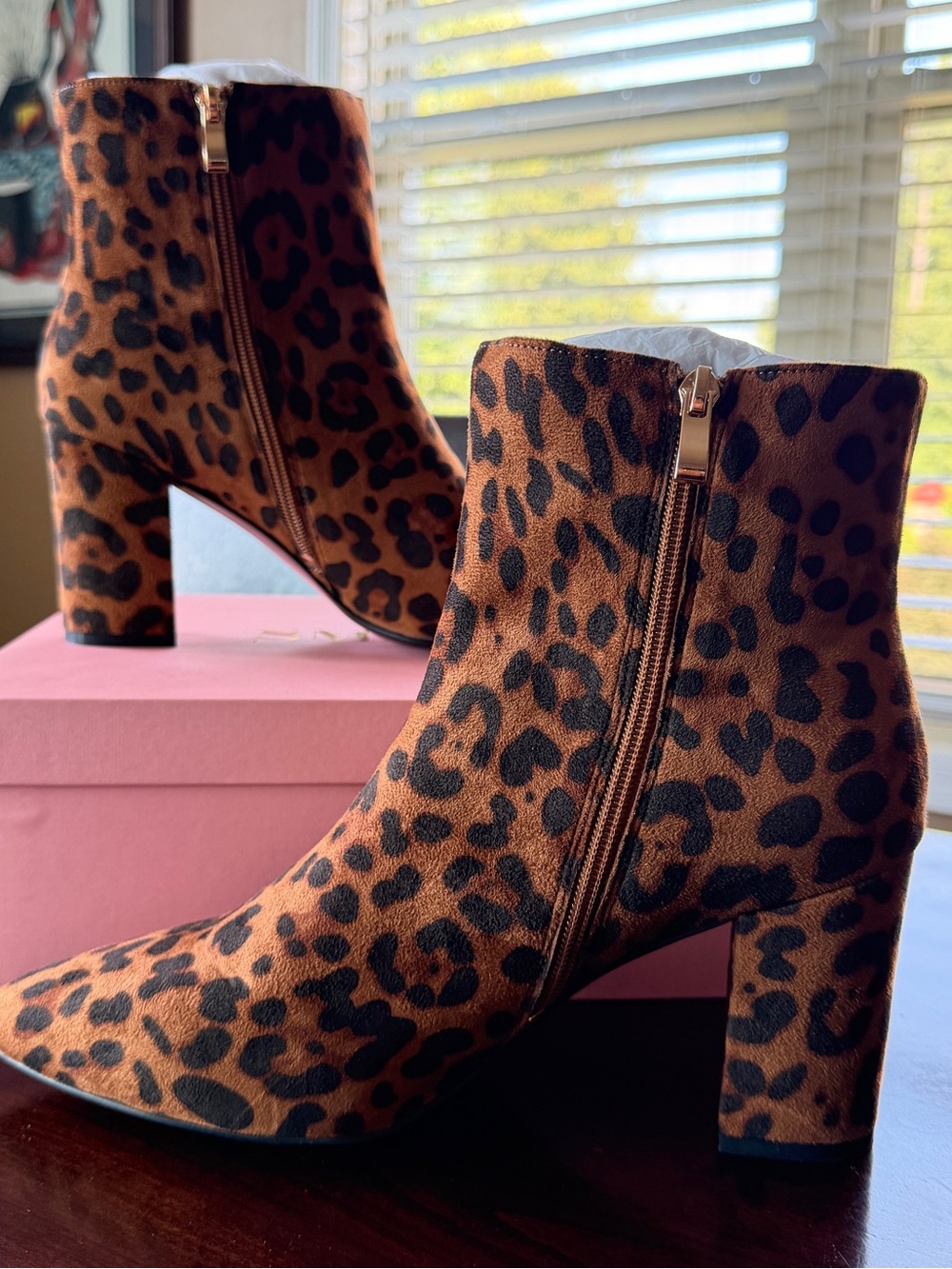 SMASH Shoes Women's Chiku Leopard Print Ankle Boots